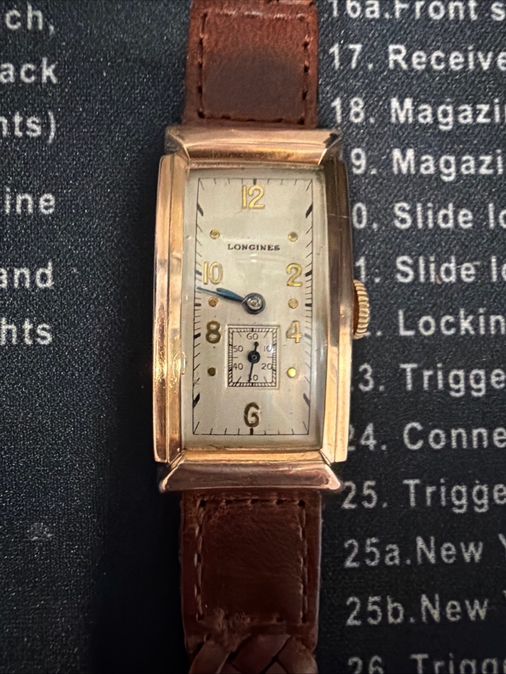 Vintage Solid 14k Rose Gold Longines Mechanical Watch